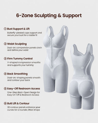Easy-Off Zip-Up Full-Body Sculpting Shapewear