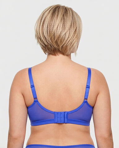 Plus Size Lace Mesh Full-Coverage Underwire Bra