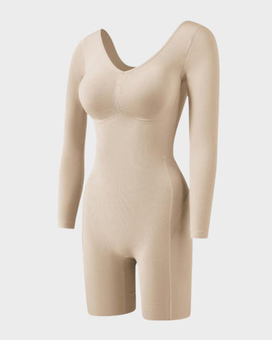 Long-Sleeve Full-Body Sculpting Shapewear Bodysuit