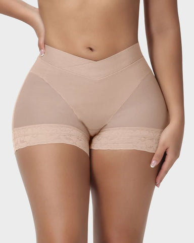 V-Cross Waist Tummy Control Butt-Lifting Shorts