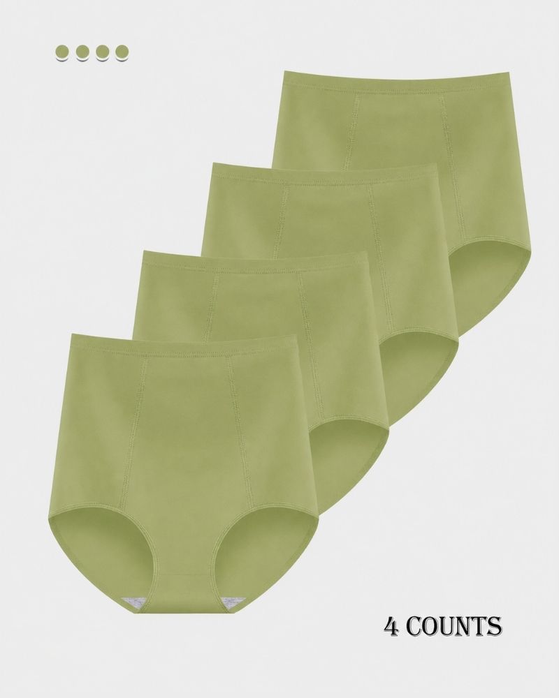 4-Pack High-Waist Cotton Stretch Briefs