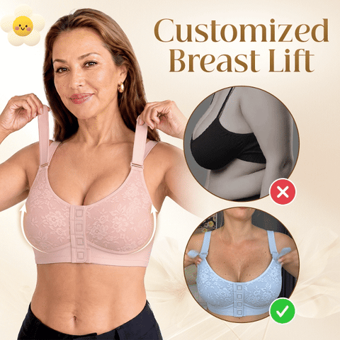 Magnetic Front-Closure Wire-Free Support Bra