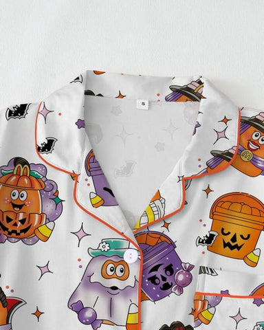 Women's Halloween Print Pajama Set