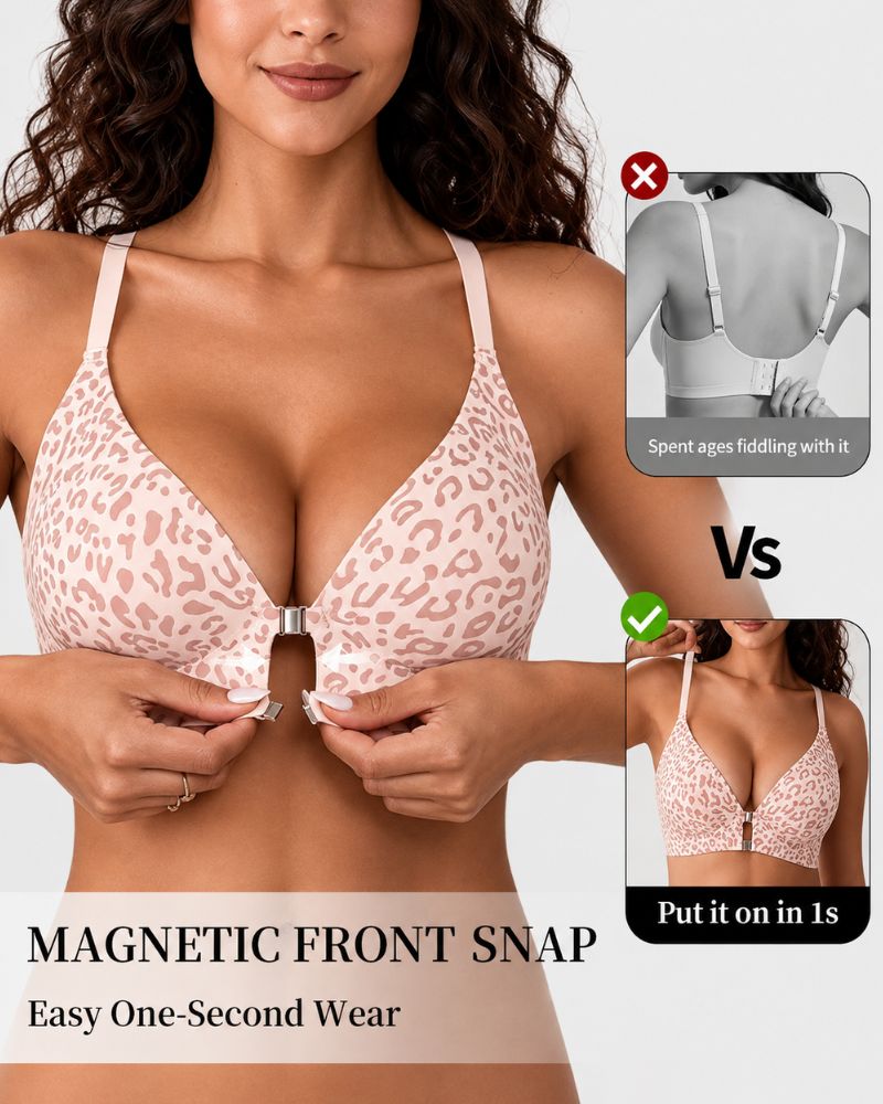 Magnetic Front Closure Wirefree Jelly Support Bra