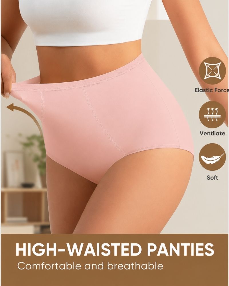 4-Pack High-Waist Cotton Stretch Briefs
