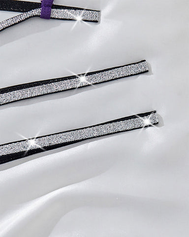 Sexy Purple Lace Lingerie Set – Halter Neck See-Through Design