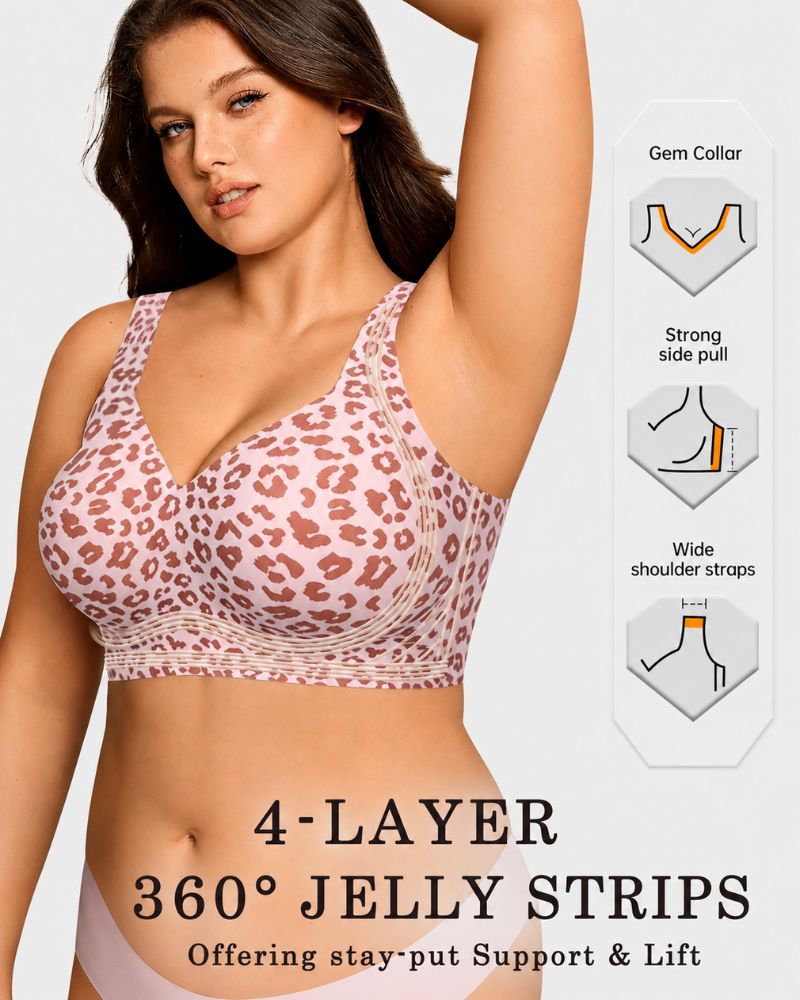 Plus Size Pullover Wireless Full-Coverage Support Bra