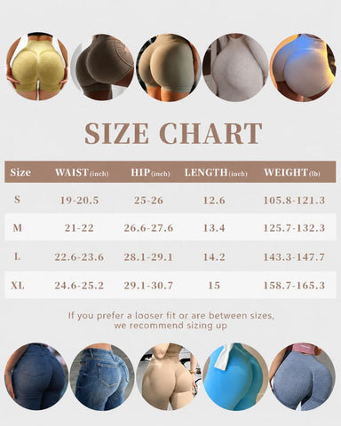 High-Waist Padded Butt-Lifting Shaping Shorts