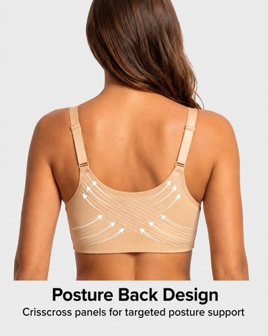 Front-Closure Lace Back-Smoothing Underwire Bra