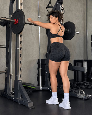 Seamless Multi-Print Sculpting Sports Bra & Shorts Set