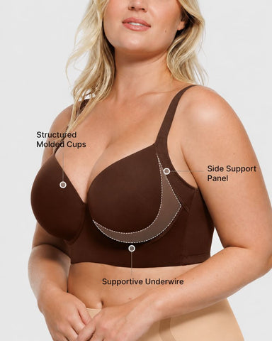 Back-Smoothing Underwire Push-Up Bra
