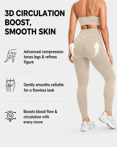 3D Textured Tummy Control & Butt-Lifting Leggings