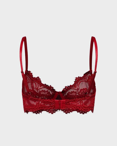 Floral Lace Plunge Underwire Bra