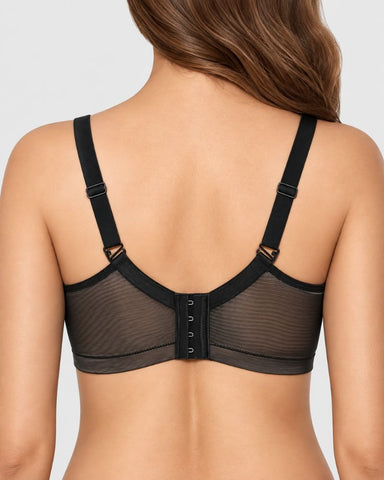 Deep-V Lace Full-Coverage Push-Up Bra