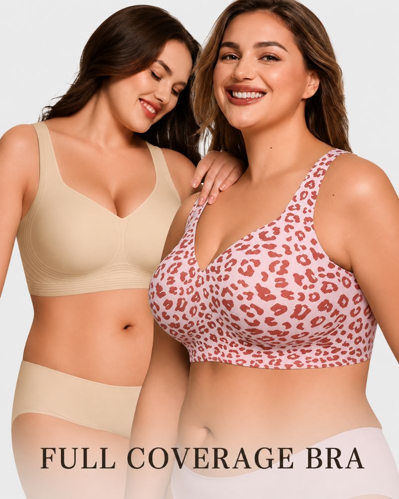 Plus Size Pullover Wireless Full-Coverage Support Bra
