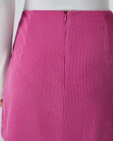 High-Waist 2-in-1 Corduroy A-Line Mini Skirt
