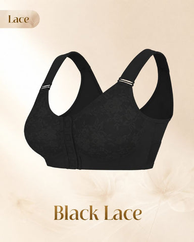 Magnetic Front-Closure Wire-Free Support Bra