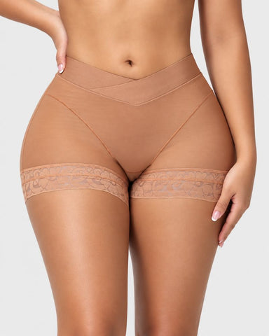 V-Crossover Tummy Control Butt-Lifting Shapewear Shorts