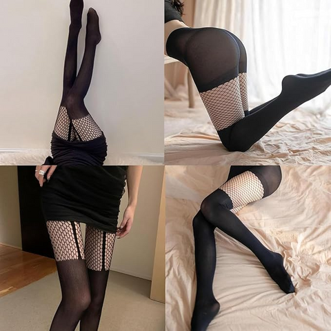 Lingerie Sexy fishnet High stockings set (3 pairs)