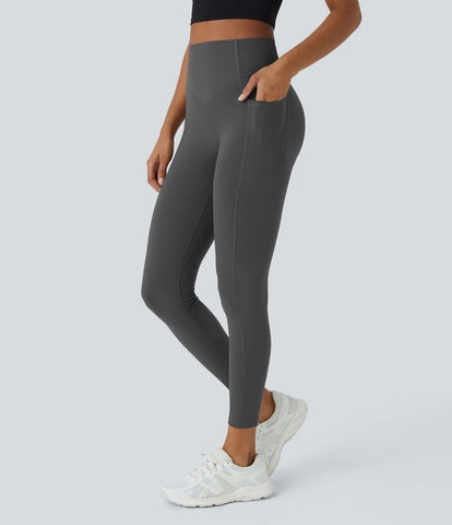 High Waisted Butt Lifting Tummy Control Side Pocket Shaping Leggings