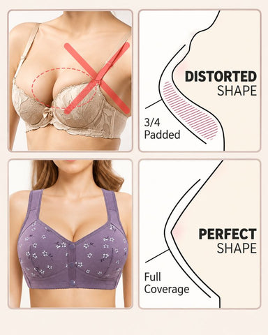 Easy Front-Closure Wireless Support Bra