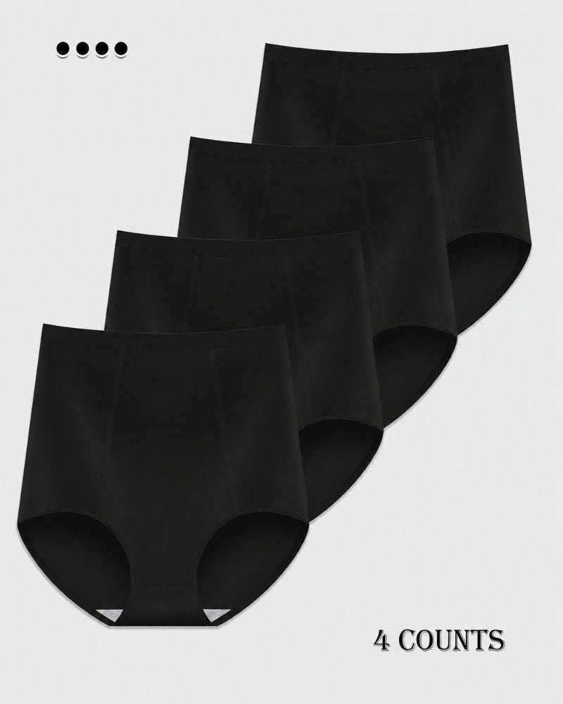 4-Pack High-Waist Cotton Stretch Briefs