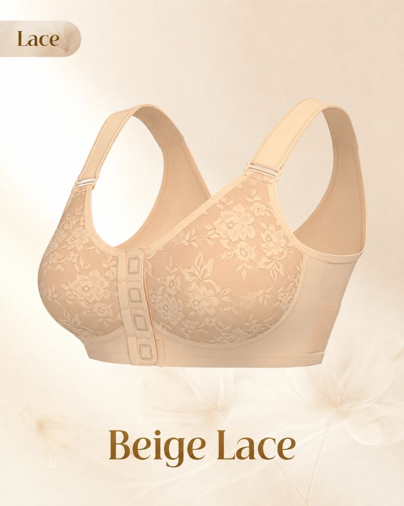 Magnetic Front-Closure Wire-Free Support Bra