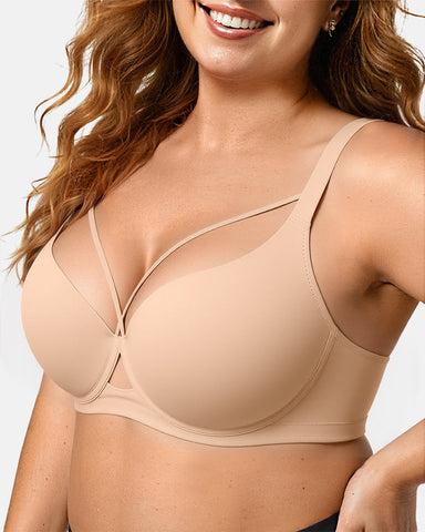 Seamless Push-Up Deep V Bra