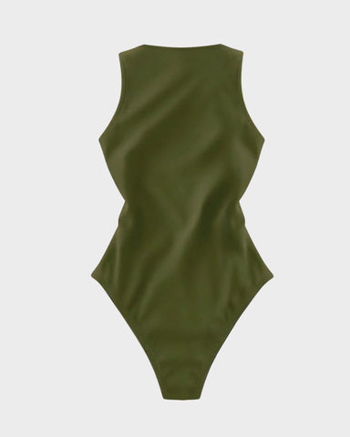 Slim-Fit Sleeveless Bodysuit Top