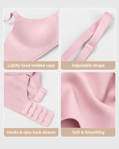 3-Pack Wireless Square-Neck Balconette Bras