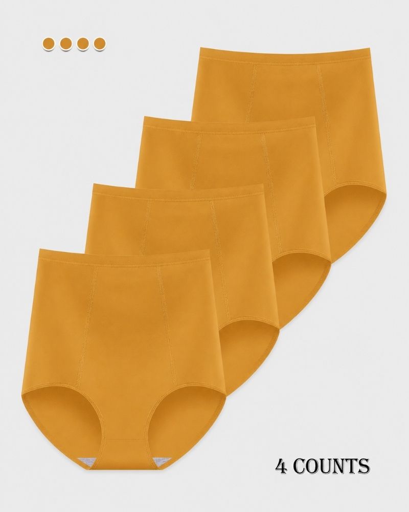 4-Pack High-Waist Cotton Stretch Briefs