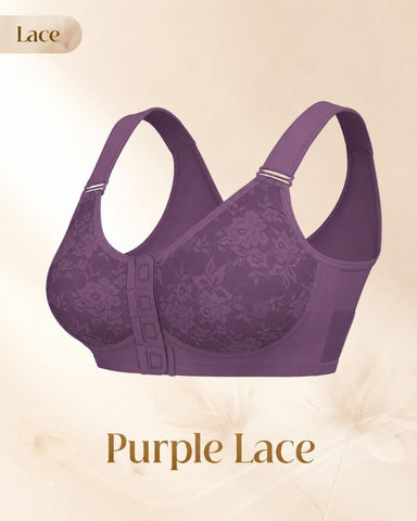 Magnetic Front-Closure Wire-Free Support Bra