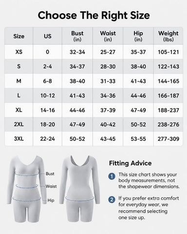 Long-Sleeve Full-Body Sculpting Shapewear Bodysuit