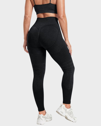 3D Textured Tummy Control & Butt-Lifting Leggings