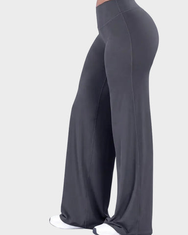 High-Waist Solid & Leopard Flare Pants