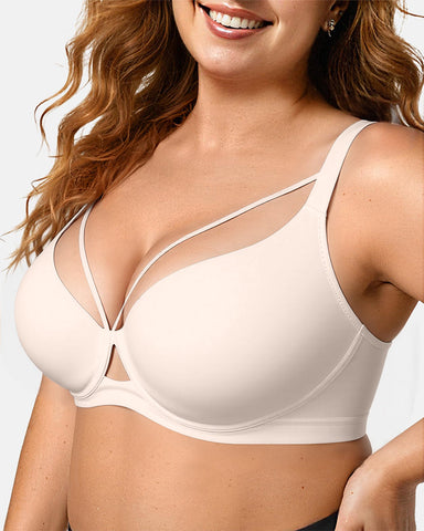 Seamless Push-Up Deep V Bra