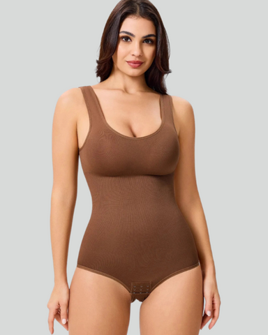 Women Seamless Round Neck Tummy Control Bodysuit