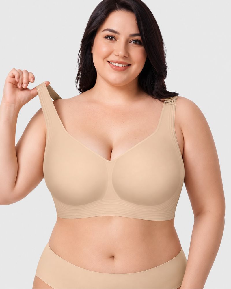 Plus Size Pullover Wireless Full-Coverage Support Bra