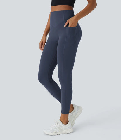 High Waisted Butt Lifting Tummy Control Side Pocket Shaping Leggings