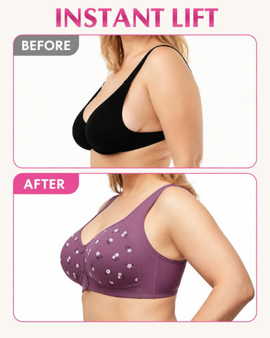 Easy Front-Closure Wireless Support Bra