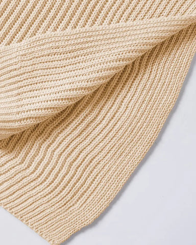Relaxed Oversized Puff-Sleeve Knit Pullover Top