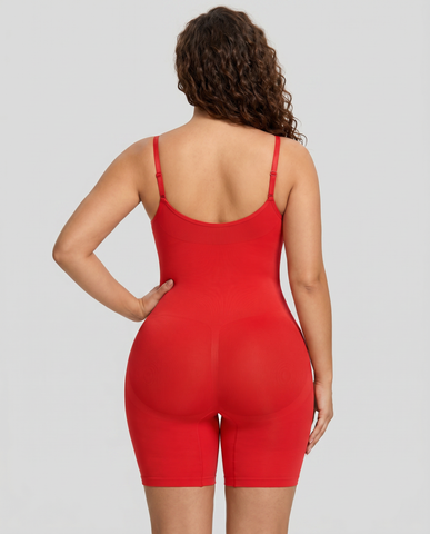 Women's High Elastic Zipper Adjustable Straps Breathable Mesh Design Tummy Control Body Shaper