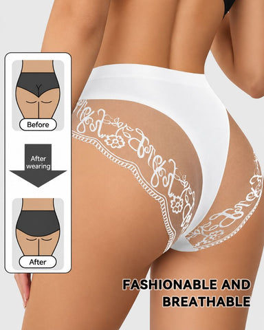 8-Pack Seamless Lace Mid-Rise Stretch Panties