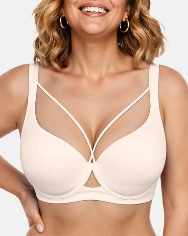 Seamless Push-Up Deep V Bra