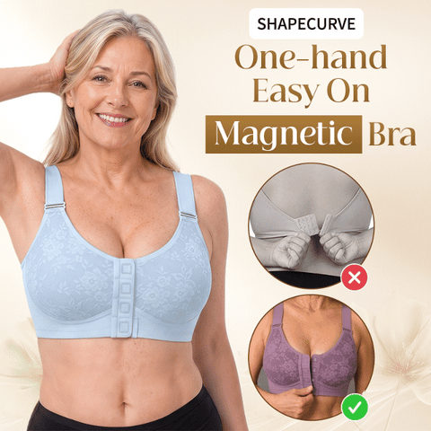 Magnetic Front-Closure Wire-Free Support Bra