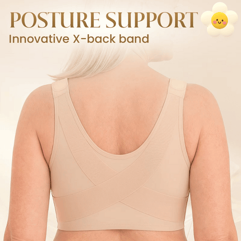 Magnetic Front-Closure Wire-Free Support Bra