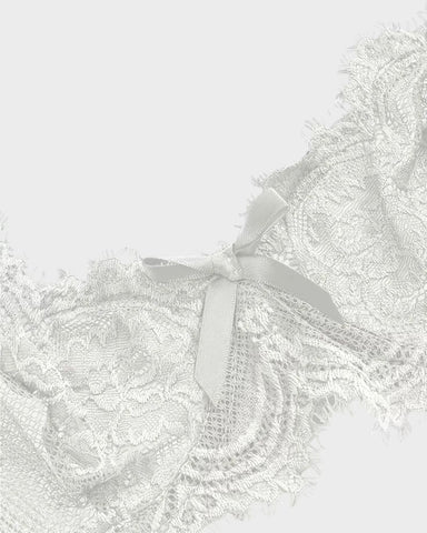 Floral Lace Plunge Underwire Bra