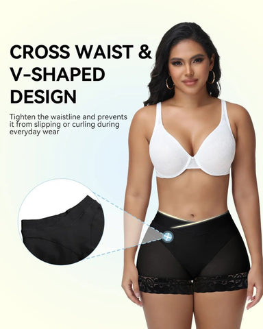 V-Cross Waist Tummy Control Butt-Lifting Shorts