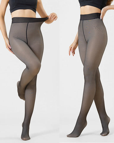 Fleece-Lined Sheer Tights – BOGO