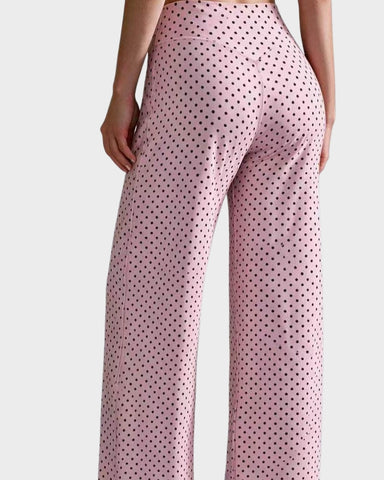 High-Waist Solid & Leopard Flare Pants